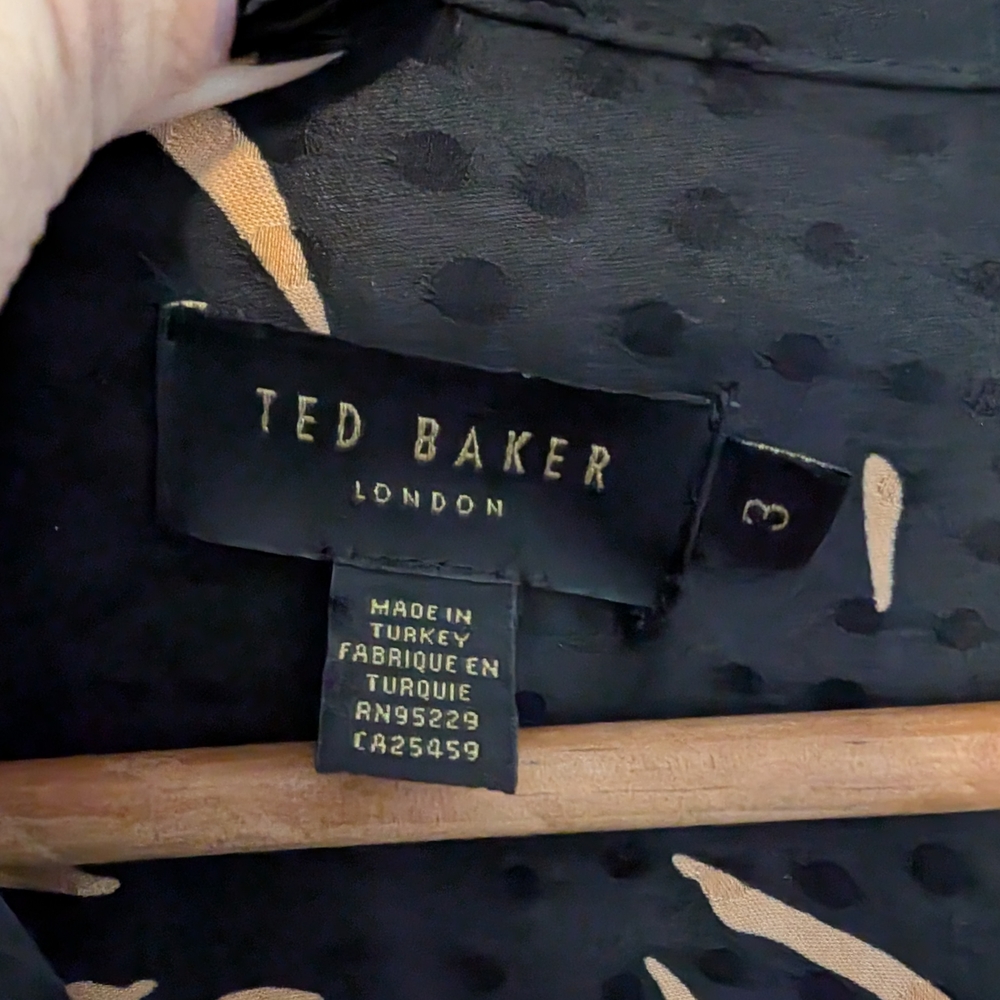 Ted Baker London Diaanna Integral Belted Floral Wrap Dress Women's Size 3 - Picture 7 of 7